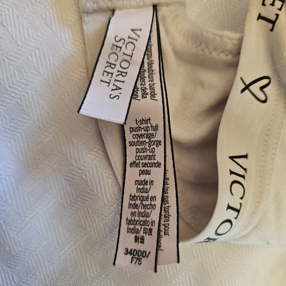 Victoria’s Secret T-Shirt Push-Up Full Coverage Bra • 34DDD • White - Picture 2 of 4